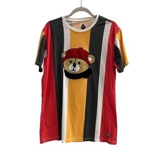 Vintage American Stitch 1983 Multicolor Bear Striped T-Shirt Size Large